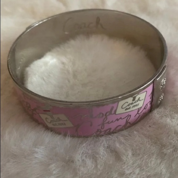 COACH Light Pink Bangle Bracelet-Rare - Picture 2 of 5